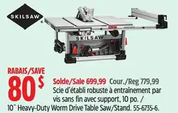 Canadian Tire Skilsaw 10˝ Heavy-Duty Worm Drive Table Saw/Stand offer