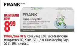 Canadian Tire FRANK XL Clear Recycling Bags,20-Ct offer