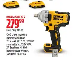 Canadian Tire Dewalt 20V MAX XR Brushless Β½Λ Mid- Range Impact Wrench offer