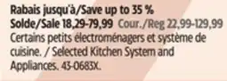 Canadian Tire Selected Kitchen System and Appliances offer