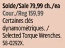 Canadian Tire Maximum Selected Torque Wrenches offer