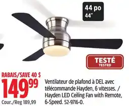 Canadian Tire Noma Hayden LED Ceiling Fan with Remote, 6-Speed offer