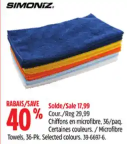Canadian Tire SIMONIZ Microfibre Towels 36-Pk offer
