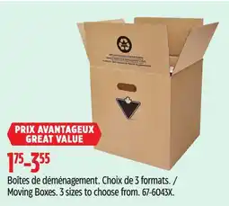 Canadian Tire Moving Boxes. 3 sizes to choose from offer