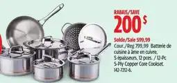 Canadian Tire 12-Pc 5-Ply Copper Core Cookset offer