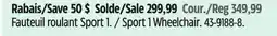 Canadian Tire Drive Medical Sport 1 Wheelchair offer