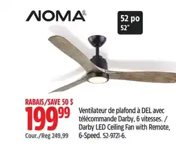 Canadian Tire Noma Darby LED Ceiling Fan with Remote, 6-Speed offer