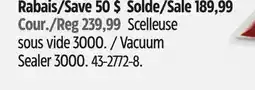 Canadian Tire FoodSaver Vacuum Sealer 3000 offer