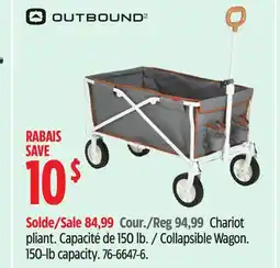 Canadian Tire Outbound Collapsible Wagon. 150-lb capacity offer