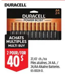 Canadian Tire Duracell 24/AA Alkaline Batteries offer