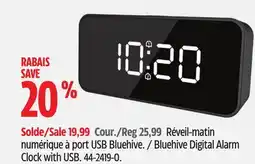 Canadian Tire Bluehive Digital Alarm Clock with USB offer