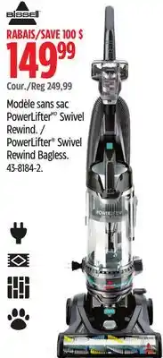 Canadian Tire Bissell PowerLifter Swivel Rewind Bagless offer