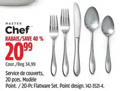 Canadian Tire Master-Chef 20-Pc Flatware Set. Point design offer