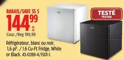 Canadian Tire MASTER Chef 1.6 Cu-Ft Fridge, White or Black offer