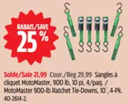 Canadian Tire MotoMaster 900-lb Ratchet Tie-Downs offer