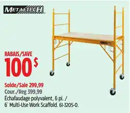 Canadian Tire MetalTech 6´ Multi-Use Work Scaffold offer