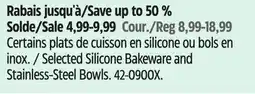 Canadian Tire MASTER Chef Selected Silicone Bakeware and Stainless-Steel Bowls offer