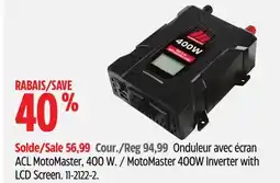 Canadian Tire MotoMaster 400W Inverter with LCD Screen offer