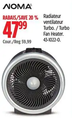 Canadian Tire Noma Turbo Fan Heater offer