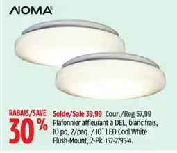 Canadian Tire NOMA 10˝ LED Cool White Flush-Mount offer