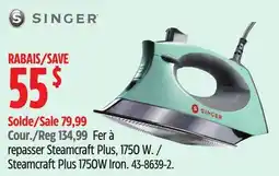 Canadian Tire Singer Steamcraft Plus 1750W Iron offer