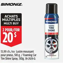 Canadian Tire Simoniz Foaming Car Tire Shine Spray, 510g offer