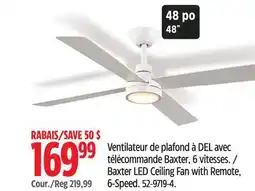 Canadian Tire NOMA Baxter LED Ceiling Fan with Remote offer