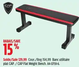 Canadian Tire CAP Flat Weight Bench offer