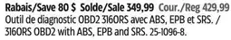 Canadian Tire Innova 3160RS OBD2 with ABS, EPB and SRS offer