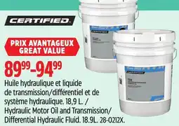 Canadian Tire Hydraulic Motor Oil and Transmission/ Differential Hydraulic Fluid. 18.9L offer