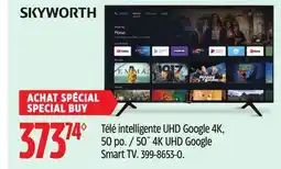 Canadian Tire Skyworth 50˝ 4K UHD Google Smart TV offer