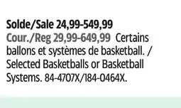 Canadian Tire Spalding Selected Basketballs or Basketball Systems offer