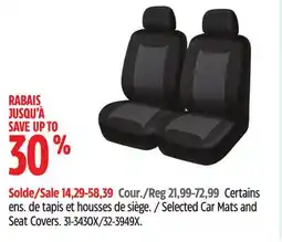 Canadian Tire AutoTrends Selected Car Mats and Seat Covers offer