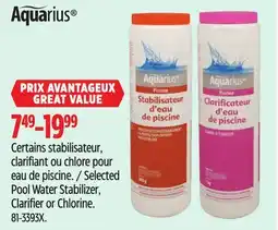 Canadian Tire Selected Pool Water Stabilizer, Clarifier or Chlorine offer