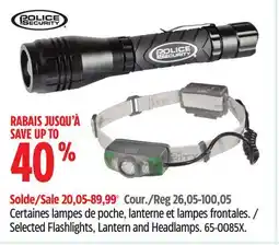 Canadian Tire Police Security Selected Flashlights, Lantern and Headlamps offer