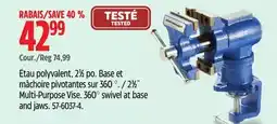 Canadian Tire Mastercraft 21⁄2˝ Multi-Purpose Vise offer