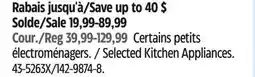 Canadian Tire PADERNO Selected Kitchen Appliances offer