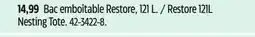 Canadian Tire type A Restore 121L Nesting Tote offer