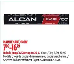 Canadian Tire Alcan Selected Foil or Parchment Paper offer