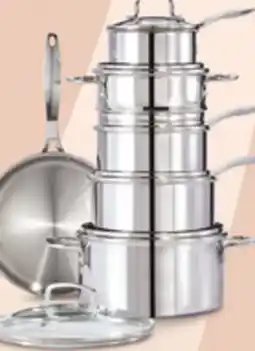 Canadian Tire Vida BY Paderno 12-Pc Elite Series 3-Ply Stainless-Steel Cookset offer