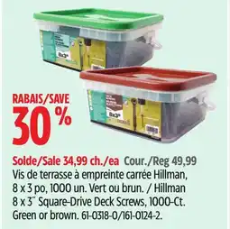 Canadian Tire Hillman 8 x 3˝ Square-Drive Deck Screws offer