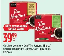 Canadian Tire Keurig Selected Tim Hortons Coffee K-Cup Pods, 48-Ct offer