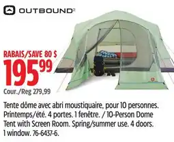 Canadian Tire Outbound 0-Person Dome Tent with Screen Room offer