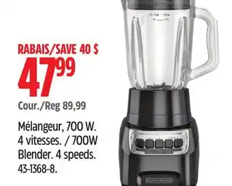 Canadian Tire Black & Decker 700W Blender offer