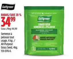 Canadian Tire Golfgreen All Purpose Grass Seed offer