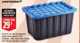 Canadian Tire Mastercraft 102L Heavy-Duty Storage Tote with Lid Stackable offer