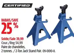 Canadian Tire Certified 2-Ton Jack Stand Pair offer