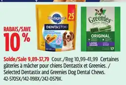 Canadian Tire Pedigree Selected Dentastix and Greenies Dog Dental Chews offer