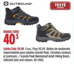 Canadian Tire Outbound Granite Peak Waterproof Adult Hiking Boots offer