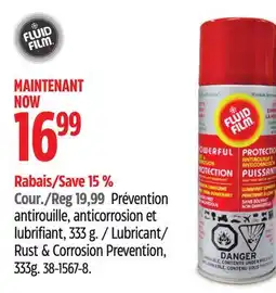 Canadian Tire Fluid Film Rust and Corrosion Prevention offer